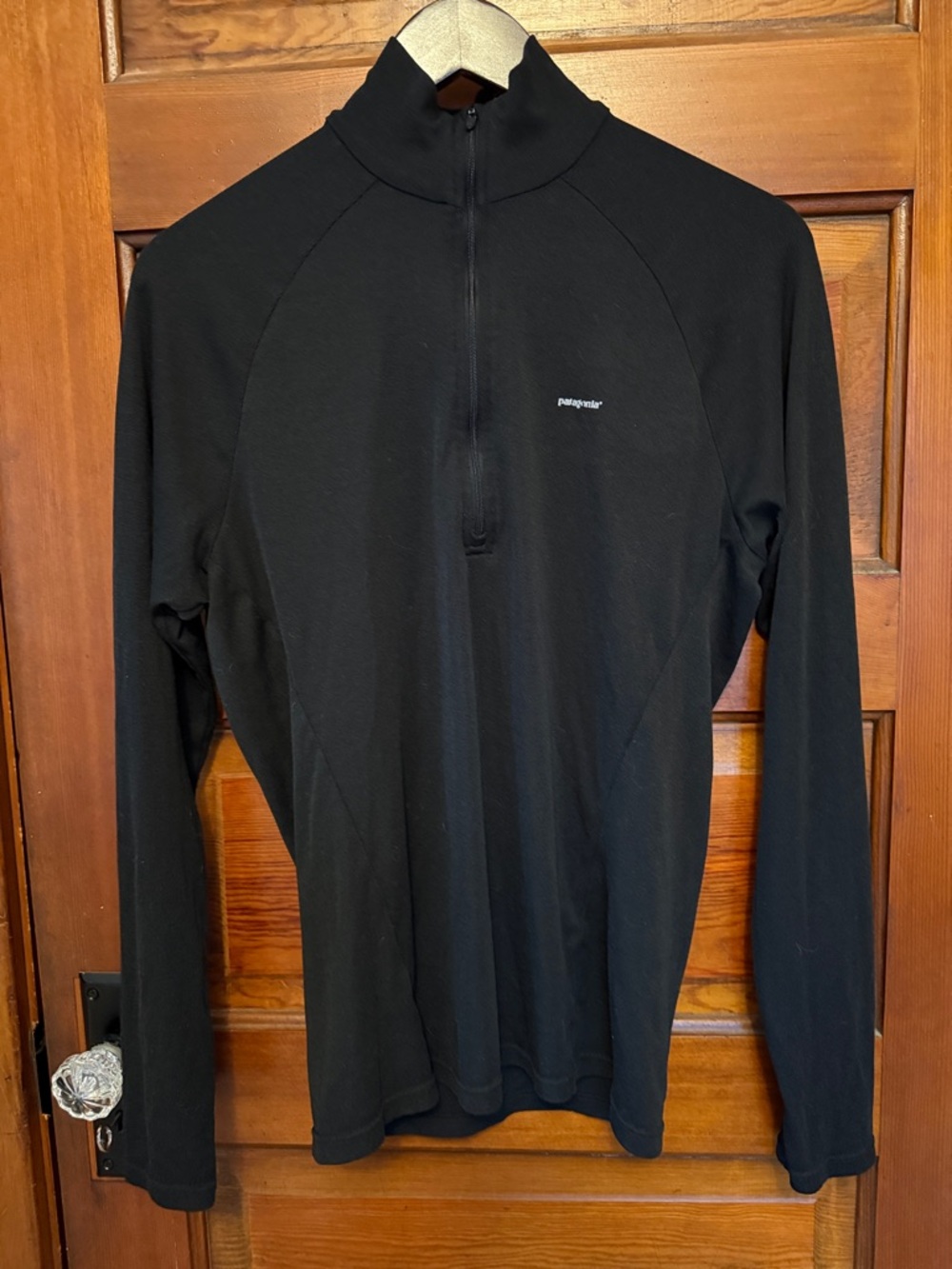 Patagonia Capilene Lightweight Zip Neck Pullover Black Medium
